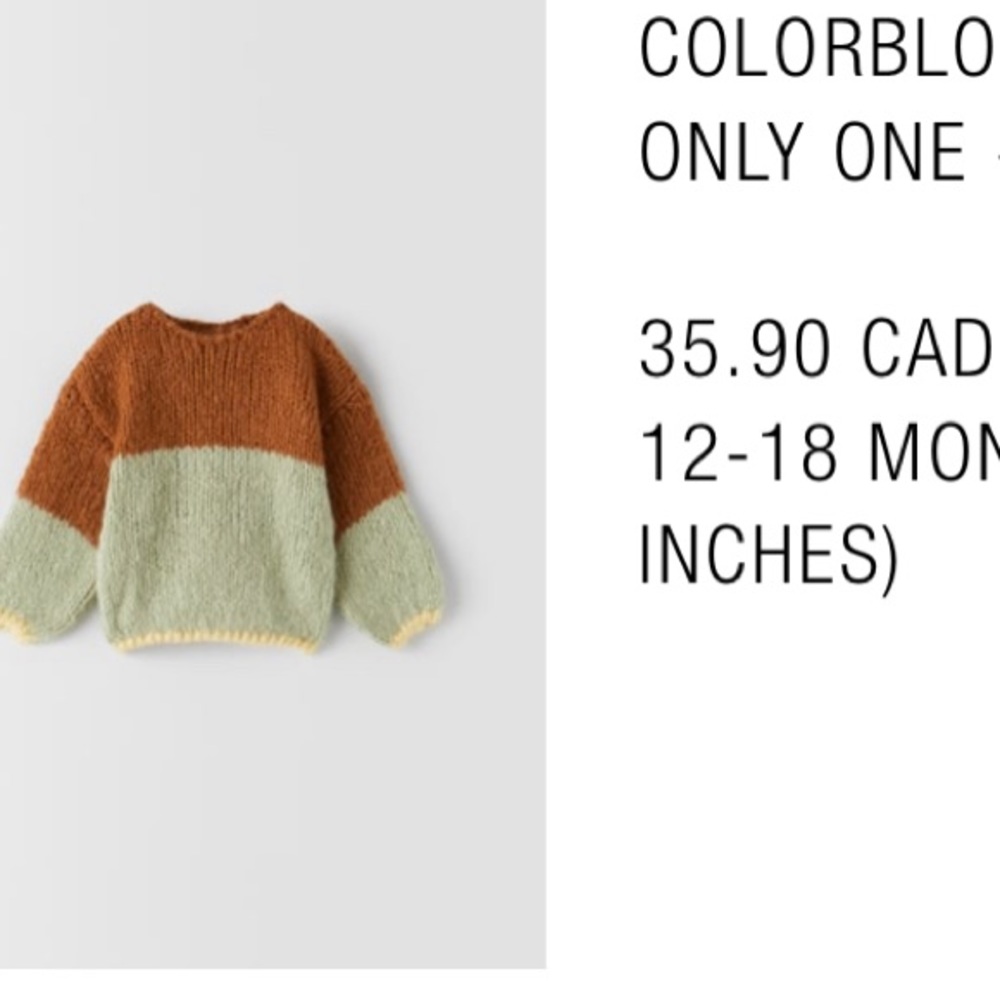 Zara chunky knit sweater. NWT